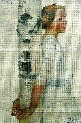 Carl Larsson lisbeth vid bjorkstammamen France oil painting artist